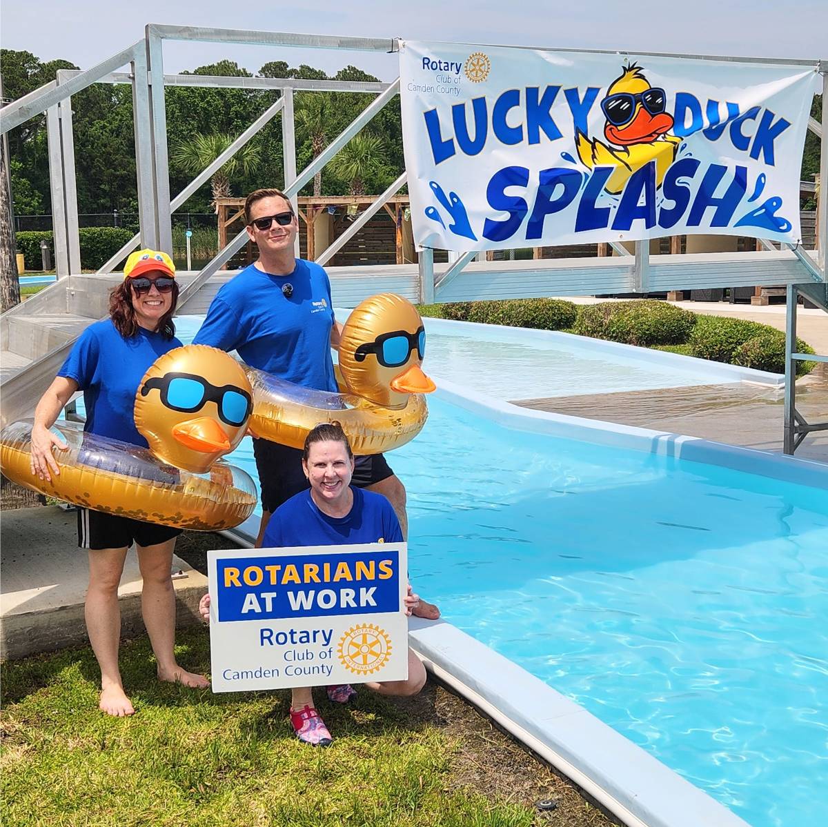 Mitch Blyler at Rotary Lucky Duck Splash fundraiser